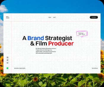 Playground item: Website design for a portfolio website